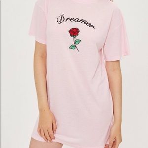 Top shop embroidered sleep dress - small